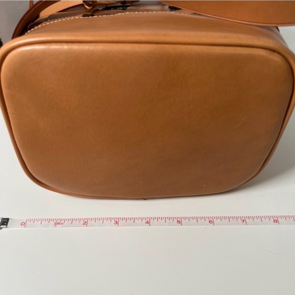 NWT J. Crew Woven leather and canvas bucket bag - Picture 5 of 6